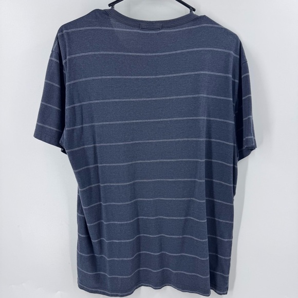 Marine Layer Blue and Silver Short Sleeve Tee with front pocket - Picture 3 of 6